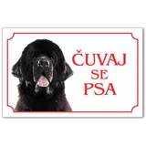 tabla čuvaj se psa - newfoundland