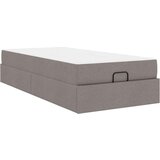 vidaXL krevetna konstrukcija s madracem sivo-smeđa 90 x 200 cm tkanina | shoptok.hr