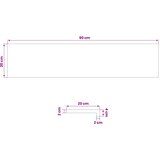  Prozorske klupice 2 kom. Bijela 90 x 20 x 2 cm | shoptok.hr