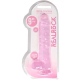 REALROCK - prozoren realističen dildo - roza (22cm)