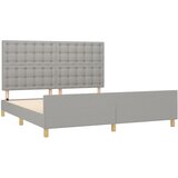  Okvir za krevet s uzglavljem svjetlosivi 180x200 cm od tkanine | shoptok.hr