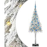 vidaXL Božično drevo med 150 LED z stojalom Bela 150 cm PE in jeklo | Shoptok.si