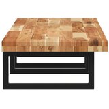  Zidna polica za umivaonik od čelika i masivnog bagremovog drva Smeđa 160 x 40 x 4 cm | shoptok.hr