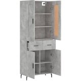  Visoka komoda siva betona 69,5x34x180 cm od konstruiranog drva | shoptok.hr