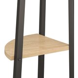  Kutna polica s 4 razine svijetlosmeđa i crna 45,5x31,5x150 cm | Eponuda.ba