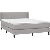  Krevet box spring s madracem svjetlosivi 140x200 cm od tkanine | shoptok.hr
