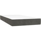 Box spring krevet s madracem tamnosivi 90x200 cm baršunasti | shoptok.hr