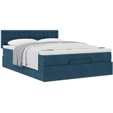  Ottoman krevet s madracem tamnoplavi 140x200 cm baršun | shoptok.hr
