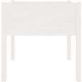 vidaXL vrtne sadilice 2 kom bijele 70 x 70 x 70 cm od masivne borovine | shoptok.hr