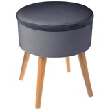 Atmosphera bočna stolica 36x36x44 cm mdf/poliester/bor siva