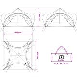  za zabave s krovom Siva i narančasta 600 x 600 x 400 cm | shoptok.hr