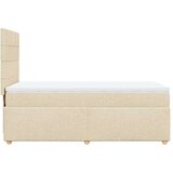 vidaXL Box spring postelja z vzmetnico krem 80x200 cm blago, (21261114) | Shoptok.si