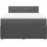  Krevet s oprugama i madracem tamnosivi 140x190 cm od tkanine | shoptok.hr