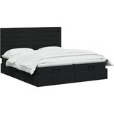  od pjene s madracem i LED-om Crna 160 x 200 cm Tkanina | shoptok.hr