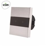 Wise prekidač na dodir 2 tastera aluminijumski panel Cene