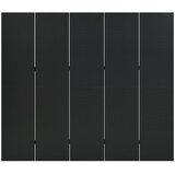 Sobna pregrada s 5 panela crna 200 x 180 cm čelična | Eponuda.com