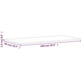 Stolna Mizna plošča 100x50x1,5 cm pravokotna trdna bukovina, (20979887) | Shoptok.si