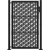 vidaXL Vrtna vrata crna 105x155 cm dizajn čeličnog križa | shoptok.hr