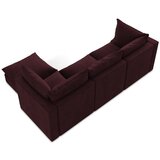 Makamii Bordo rdeča kotna sedežna garnitura (desni kot/z ležalnikom) Manao – | Shoptok.si