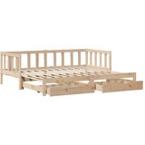 vidaXL Izvlečna dnevna postelja s predali 90x190 cm borovina, (21303537) Cene