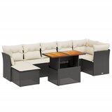 The Living Store Vrtna sedežna garnitura 8-delna z blazinami črn poli ratan - Vrtna Sedežna Garniture, (21460584) | Shoptok.si