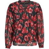 Only Topi & Bluze ONLMARISE LUREX L/S STRING TOP CS PTM Rdeča Cene