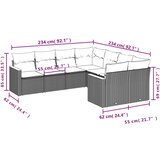  8-dijelni set vrtnih sofa od poliratana s jastucima sivi | shoptok.hr