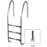 Merdevine Standard 3 stepenika AISI 304 gum step Flanša - EKO