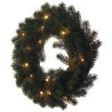  LED božični venec, 40 cm, 2x AA, notranji, topla bela, časovnik Cene