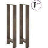  Noge za barski stol Prirodni čelik 2 kom 50 x (100-101) cm Čelik | shoptok.hr