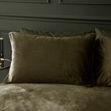 Catherine Lansfield Kaki zelena žametna posteljnina za zakonsko posteljo 200x200 cm Kingsley – | Shoptok.si