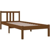  Posteljni okvir medeno rjav iz trdnega lesa 75x190 cm 2FT6, (20644768) | Shoptok.si
