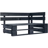 The Living Store Kavč dvosed iz palet z blazinami črna impregnirana borovina - Kavč Iz Palet, (21421642) | Shoptok.si