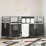  na kat za djecu s zavjesama Crna 80 x 200 cm | Eponuda.com