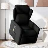 Maison Chic masažni naslanjač - Relax naslanjač s funkcijo vstajanja črno blago, (22134440) | Shoptok.si