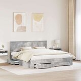  Okvir za krevet s uzglavljem Betonski sivi 180 x 200 cm | shoptok.hr