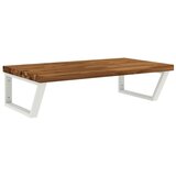  Polica za Lavabo - Umivaonik s prirodnim rubom montirana na zid - Prirodna i bijela 100 x 50 x 24 cm Četvrtasto | shoptok.hr