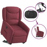  Električni naslonjač na podizanje od tkanine boja vina | shoptok.hr