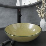 The Living Store Kopalniški umivalnik s pipo in potisnim odtokom zlato steklo - Kopalniški Umivalnik, (21751059) | Shoptok.si
