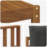  Set vanjskih sofa 4 kom. Prirodna i antracit Smeđa 249,5 x 162,5 x 73 cm | shoptok.hr