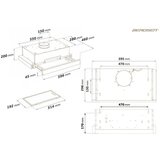 Berdsen BT-243 – Teleskopska kuhinjska napa 50 cm, 200 m³/h, črna | Shoptok.si