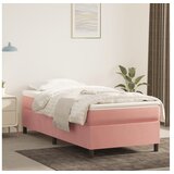  Box spring postelja z vzmetnico roza 100x200 cm žamet | Shoptok.si