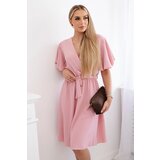 Kesi Włoski Dress with a plunging neckline dark powder pink | shoptok.hr