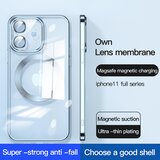 INORCO Za iPhone 11 Funda magnetica para teléfono Protector de lente de vidrio Acrílico + TPU Galvanoplastia transparente Cubierta de teléfono transparente, (22037154) | Shoptok.si