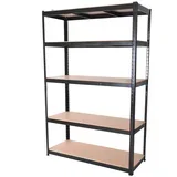 črn kovinski regal za delavnico 120x180 cm –
