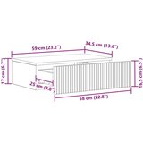 Stolna montirana na zid Dimljeni hrast 59 x 34 5 x 17 cm | shoptok.hr