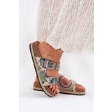 Lee Cooper Patterned Women Slippers On Cork Platform With Buckles | shoptok.hr