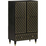  Visoka omarica 60x33x100 cm trden mangov les | Shoptok.si