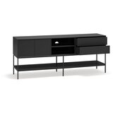 Teulat Črna TV omarica 175x74x45 cm Platt – | Shoptok.si