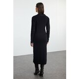 Trendyol Black Midi Knitwear Straight Double Breasted Dress | Shoptok.si